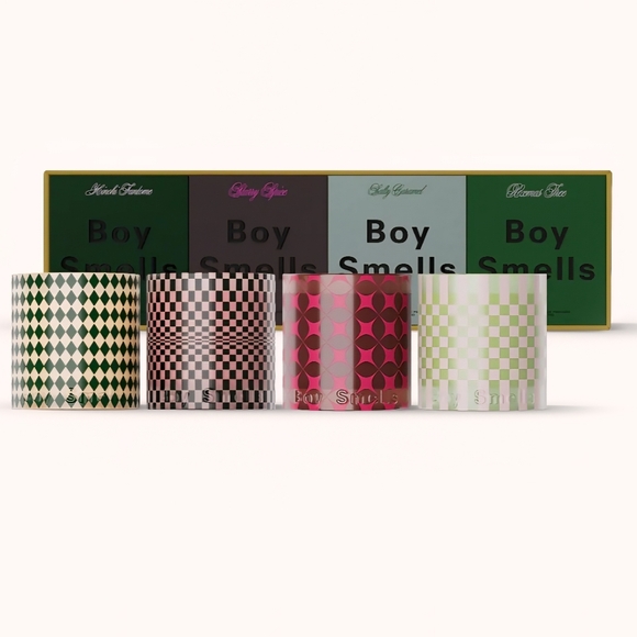 BOY SMELLS Votive Holiday Set Of 4 Candles Retail Price $98.00 USD